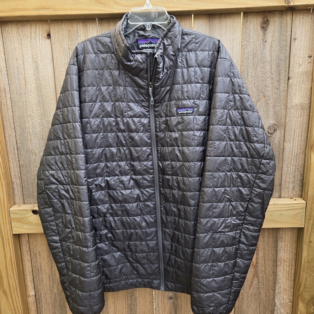 Patagonia Men's Nano Black 3XL Quilted Puffer Jacket Full Zip Lightweight *note